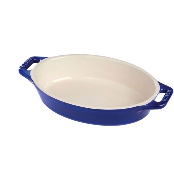 Staub Ceramic Oval 4L Baking Dish- Dark Blue - Picture 5 of 12